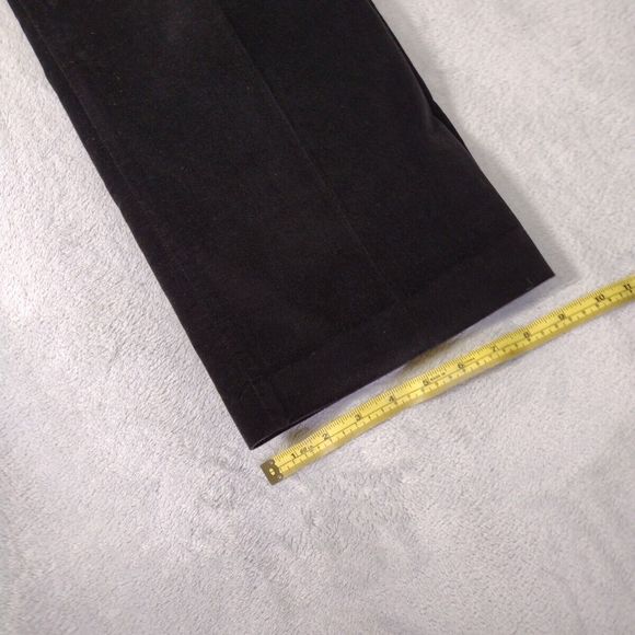 Vintage Velour Pants Women's Black Soft Trousers Stretch Zip Pockets Size 12 - Picture 13 of 13